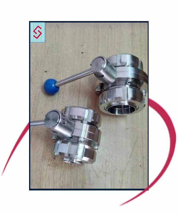 SS 1.4301 Butterfly Valve SMS Union